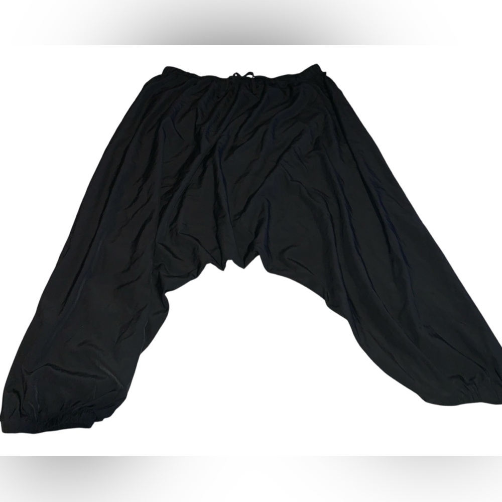 4X SHEIN Black Harem style drop crotch joggers elastic drawstring waist